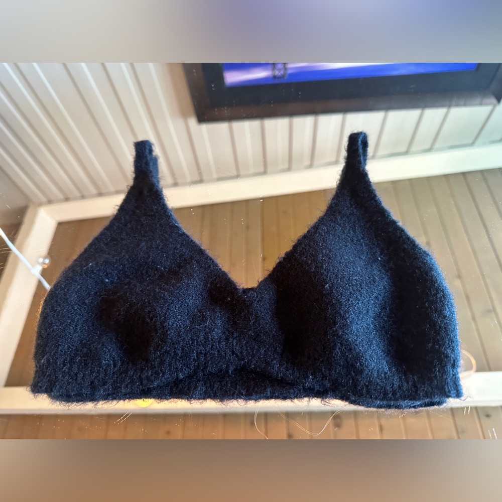 Ruve Rika Knit Bra Crop Top OS BLACK